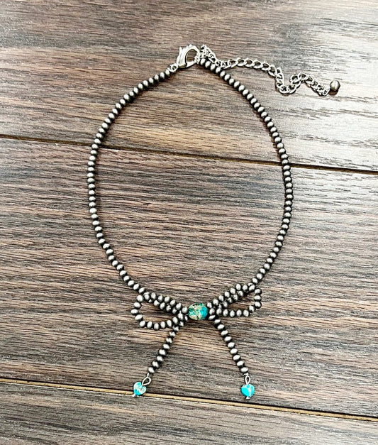 Handmade Navajo Pearl Gemstone Necklace