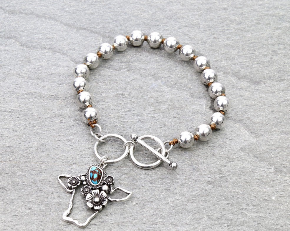 Western Flower Toggle Bracelet