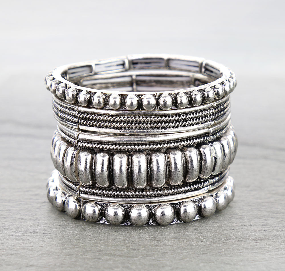 Western Metal Bubble Stackable Bracelet