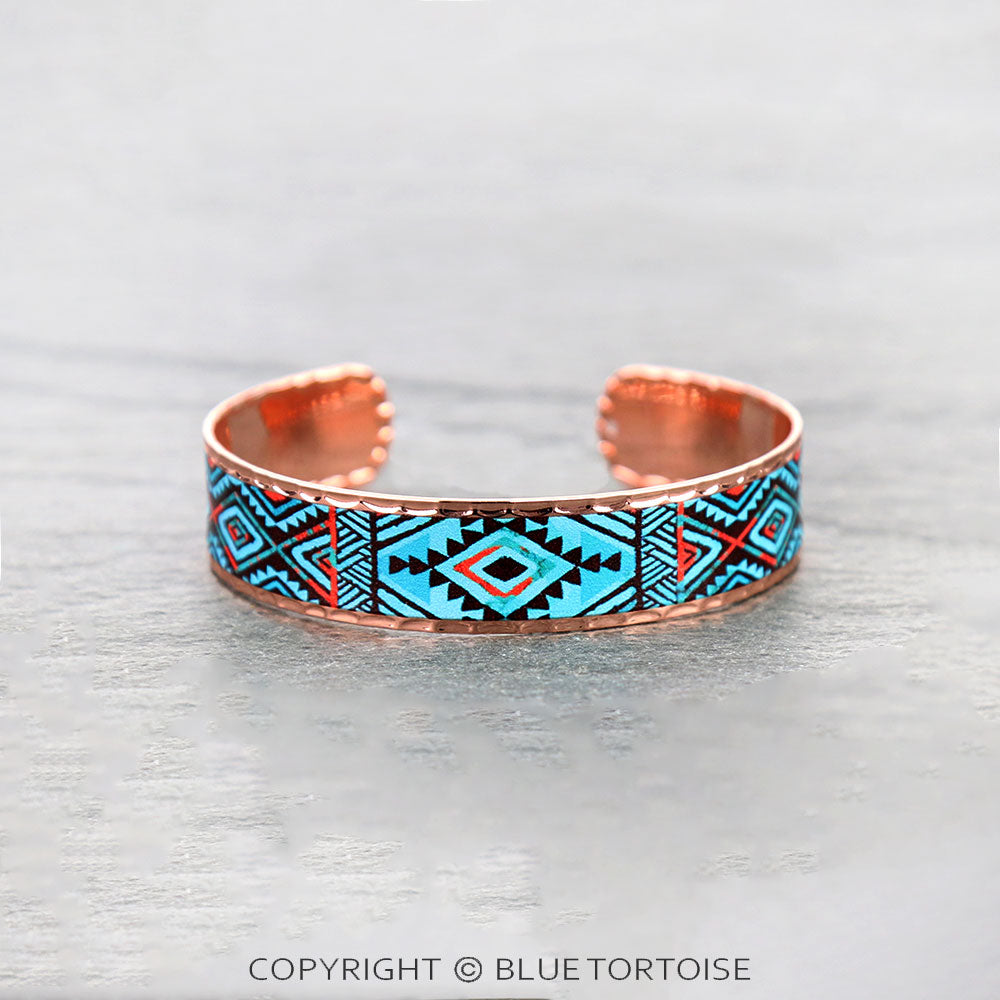 Western Aztec Print Cuff Bracelet