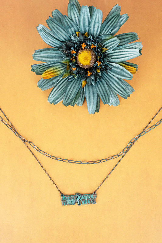 BOLTED WILD WEST TURQUOISE LAYERED NECKLACE